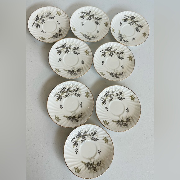 Adderley Tea Cup Saucer Plate Set of 8 (Discontinued) Fine Bone China - Picture 2 of 12